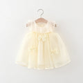 CloudWhimsy – Flying Sleeve Princess Dress with Bow for Little Girls