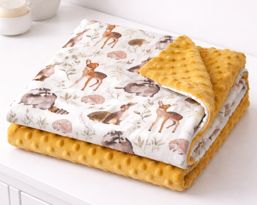 Forest Friends Minky Blanket