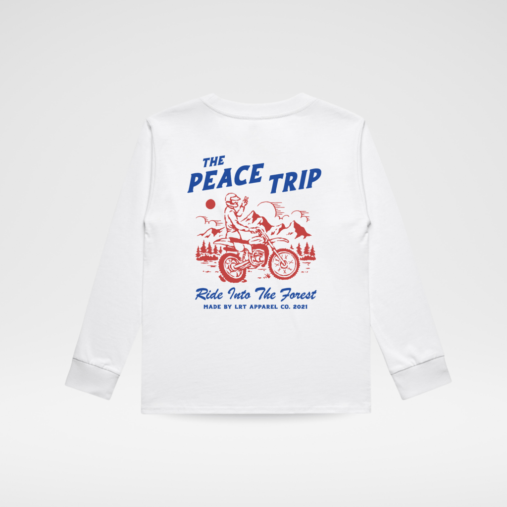 THE PEACE TRIP LONG SLEEVE TEE - WHITE